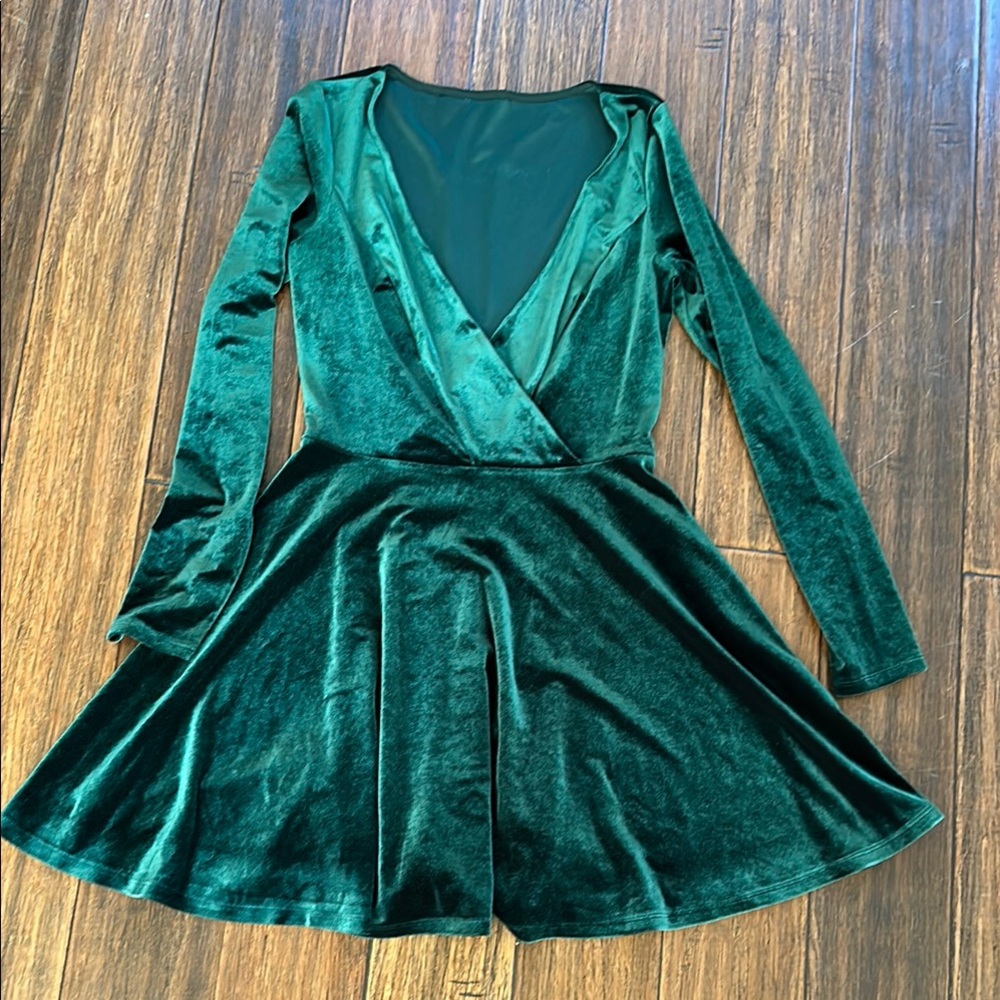 Green Velvet Dress